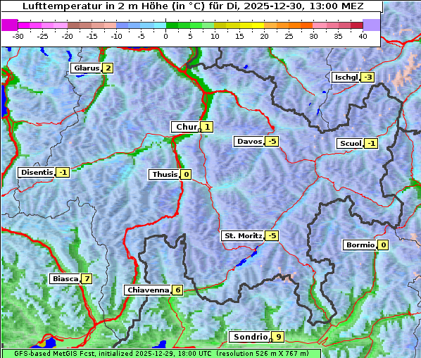 Temperatur, 30. 12. 2025