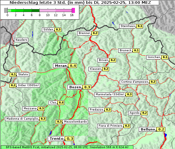 Niederschlag, 25. 2. 2025