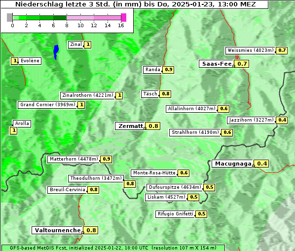 Niederschlag, 23. 1. 2025