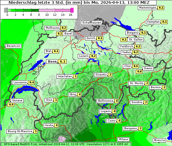 Niederschlag, 13. 4. 2026