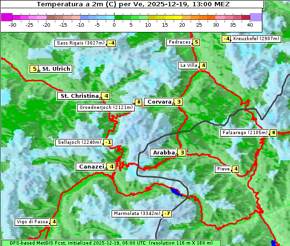 Temperatur, 19. 12. 2025