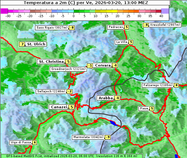 Temperatur, 20. 3. 2026