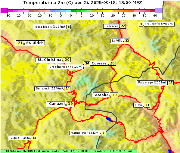 Temperatur, 18. 9. 2025