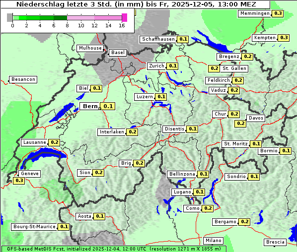 Niederschlag, 5. 12. 2025