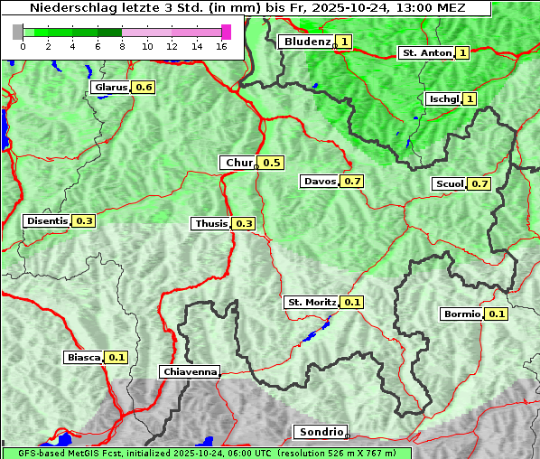 Niederschlag, 24. 10. 2025