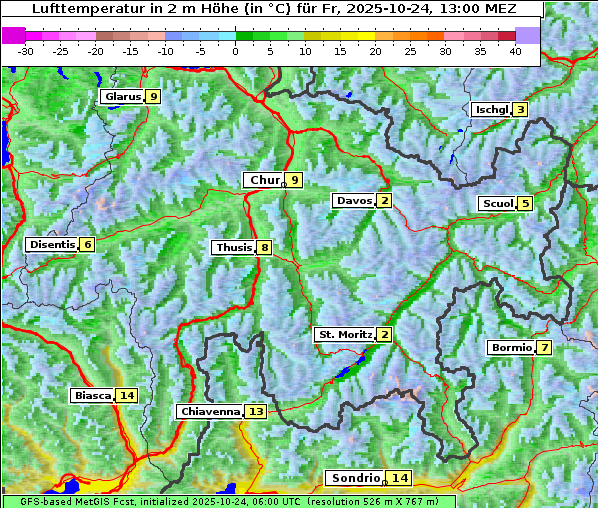 Temperatur, 24. 10. 2025