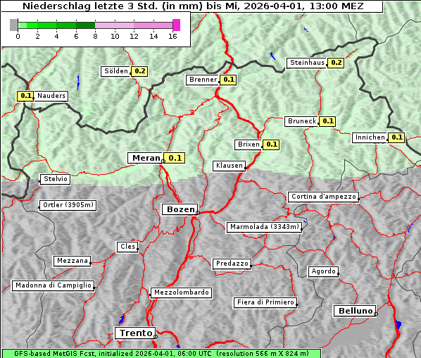 Niederschlag, 1. 4. 2026