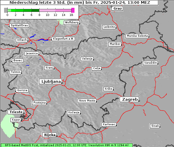 Niederschlag, 24. 1. 2025