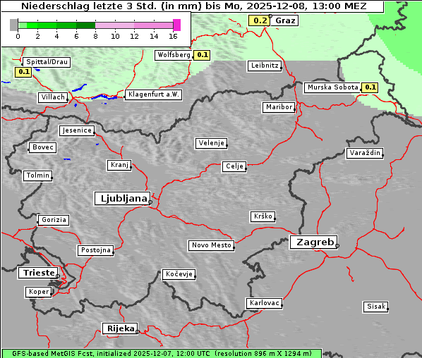 Niederschlag, 8. 12. 2025
