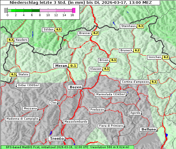 Niederschlag, 17. 3. 2026