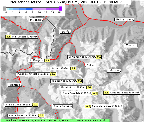 Neuschnee, 15. 4. 2026