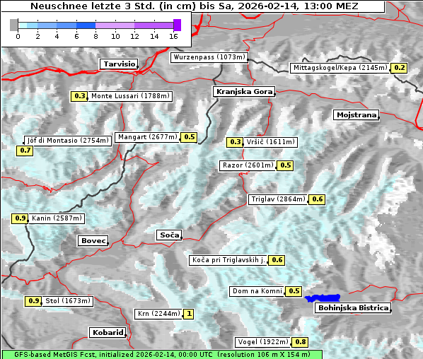 Neuschnee, 14. 2. 2026