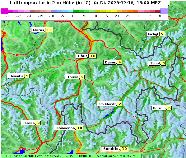 Temperatur, 16. 12. 2025