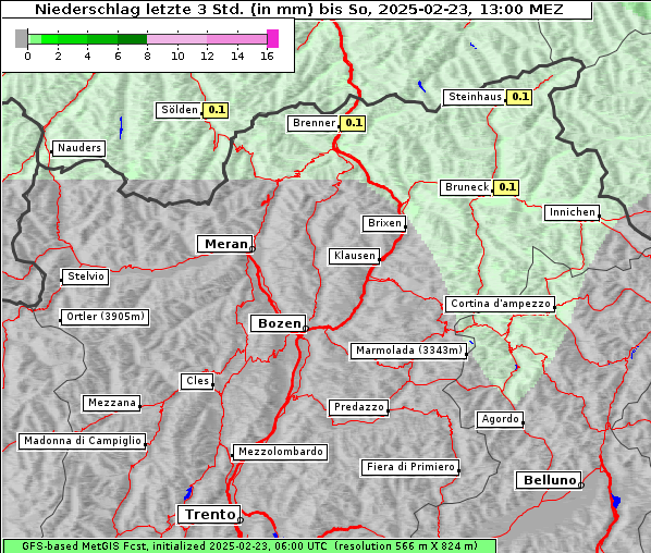 Niederschlag, 23. 2. 2025