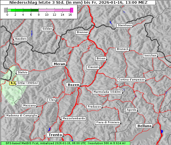 Niederschlag, 16. 1. 2026