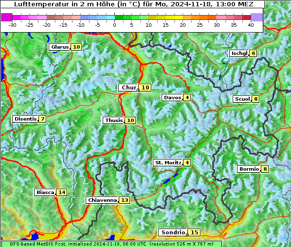 Temperatur, 18. 11. 2024