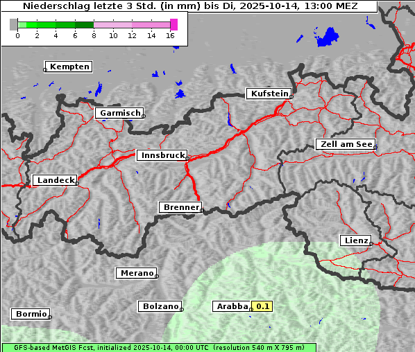 Niederschlag, 14. 10. 2025