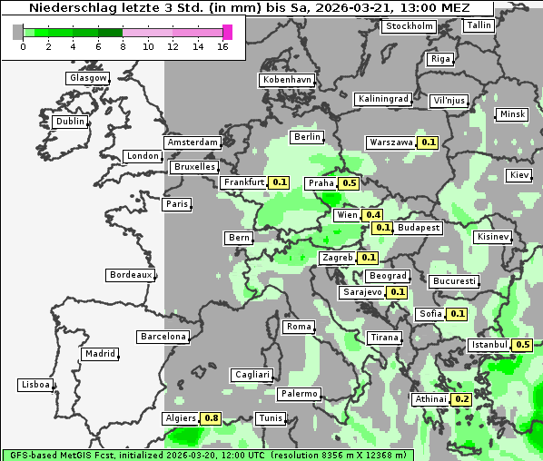 Niederschlag, 21. 3. 2026