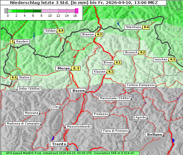 Niederschlag, 10. 4. 2026