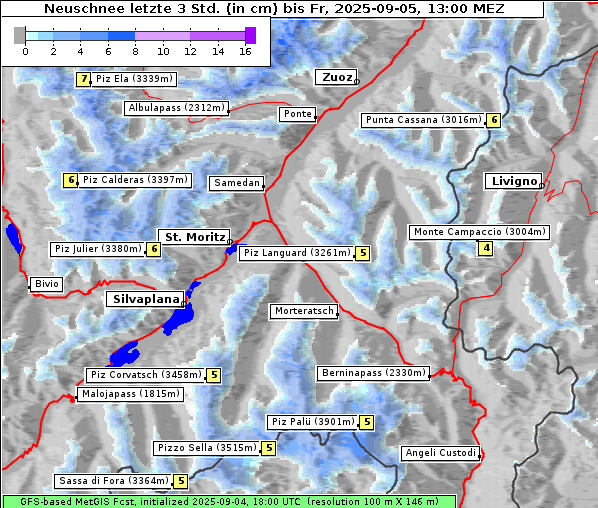 Neuschnee, 5. 9. 2025