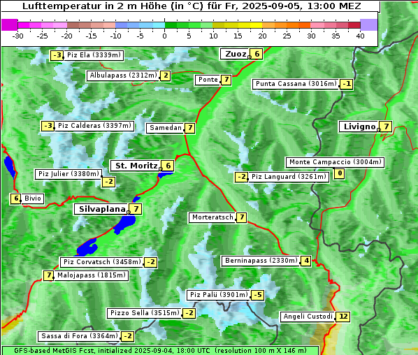 Temperatur, 5. 9. 2025
