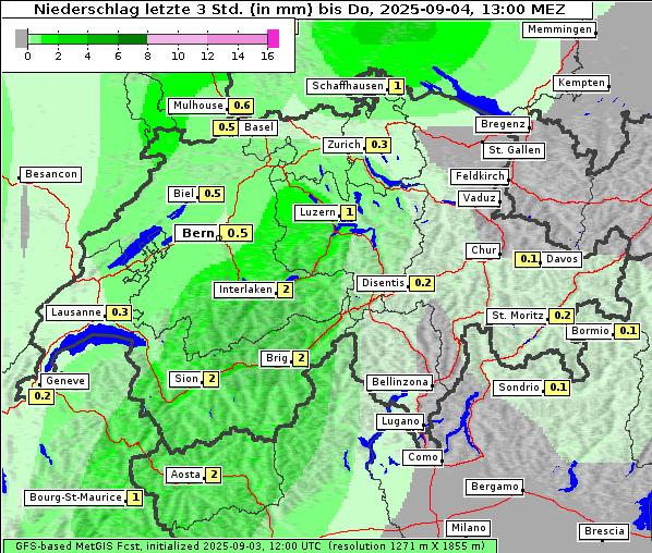 Niederschlag, 4. 9. 2025