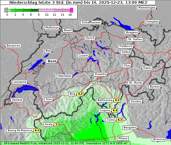 Niederschlag, 23. 12. 2025