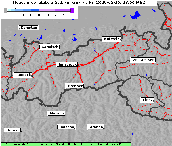 Neuschnee, 30. 5. 2025