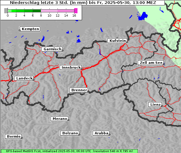 Niederschlag, 30. 5. 2025
