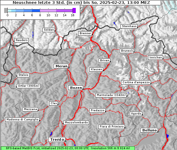 Neuschnee, 23. 2. 2025