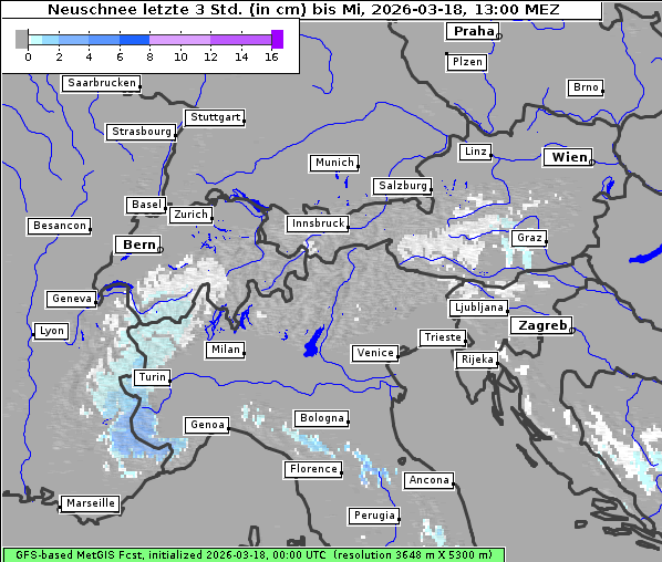 Neuschnee, 18. 3. 2026