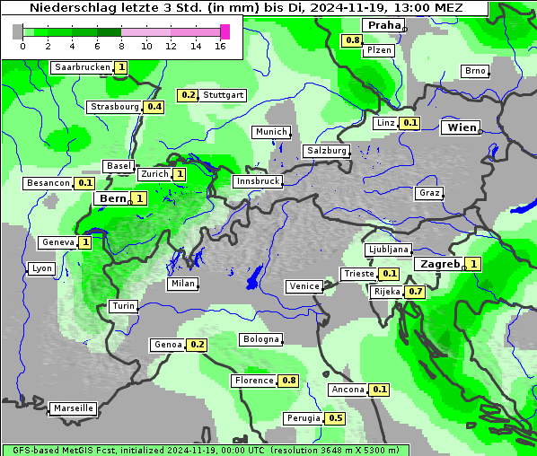 Niederschlag, 19. 11. 2024