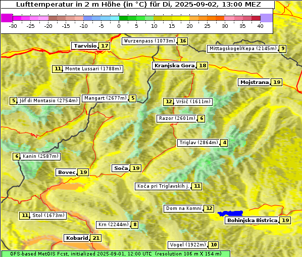 Temperatur, 2. 9. 2025