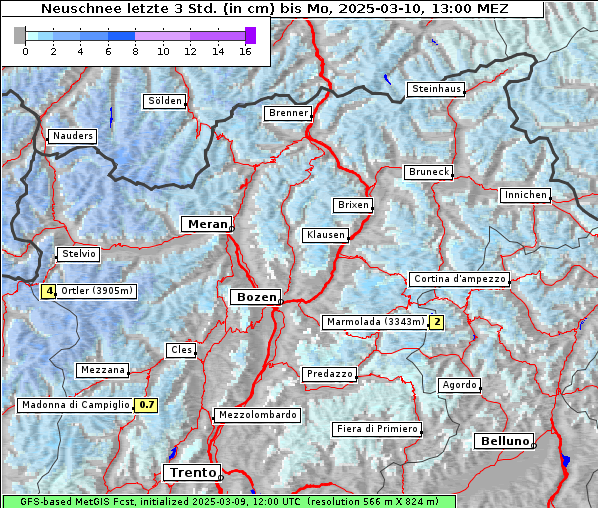 Neuschnee, 10. 3. 2025