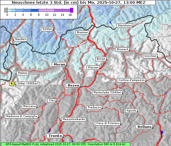 Neuschnee, 27. 10. 2025