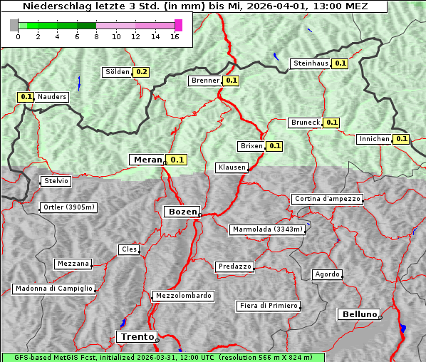 Niederschlag, 1. 4. 2026