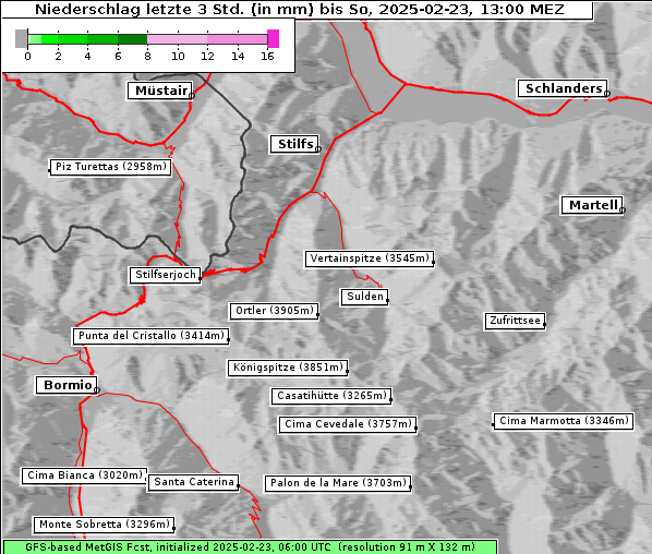 Niederschlag, 23. 2. 2025