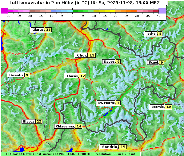Temperatur, 8. 11. 2025