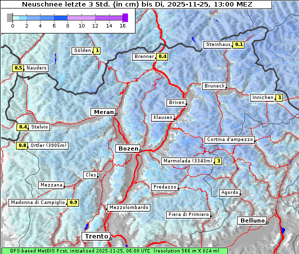Neuschnee, 25. 11. 2025