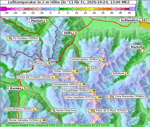 Temperatur, 24. 10. 2025