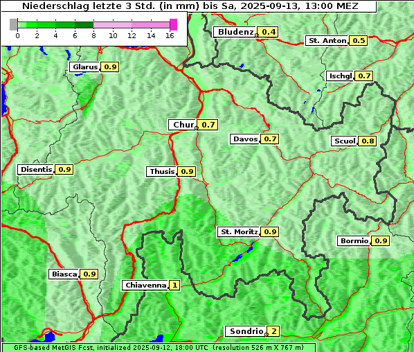 Niederschlag, 13. 9. 2025