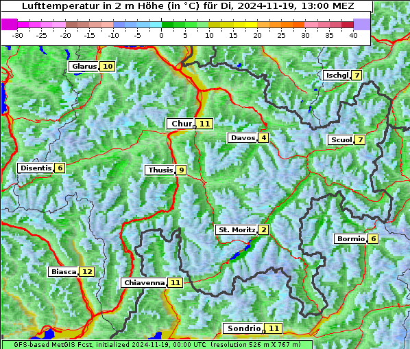 Temperatur, 19. 11. 2024