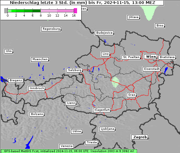Niederschlag, 15. 11. 2024