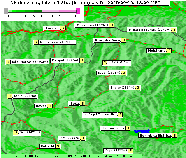 Niederschlag, 16. 9. 2025
