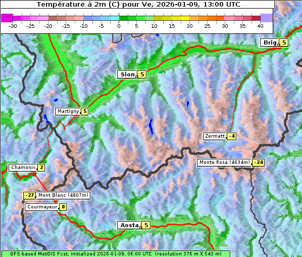 Temperatur, 9. 1. 2026