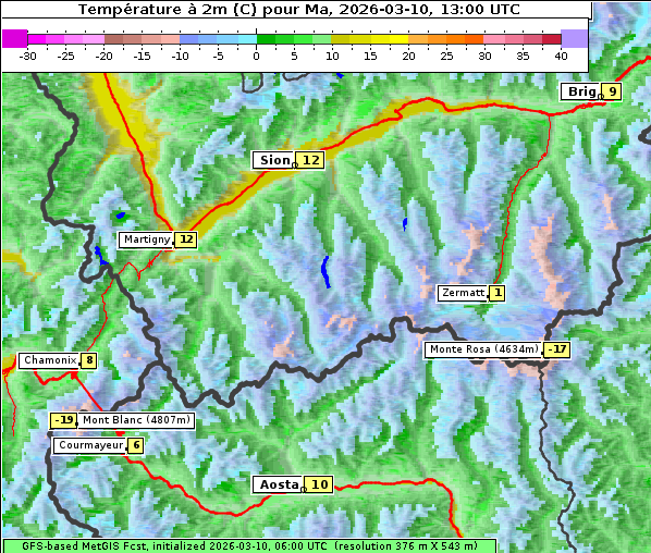 Temperatur, 10. 3. 2026