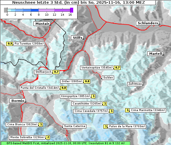 Neuschnee, 16. 11. 2025