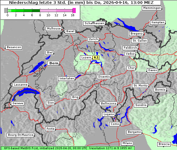 Niederschlag, 16. 4. 2026