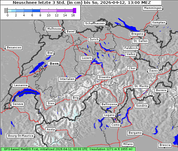 Neuschnee, 12. 4. 2026