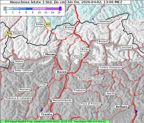 Neuschnee, 2. 4. 2026
